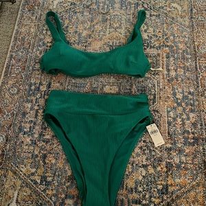 Aerie green high waist bikini
